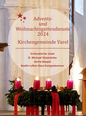 Adventskranz in der Kirche.