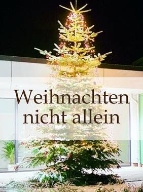 Weihnachtsbaum vor dem Hospiz.